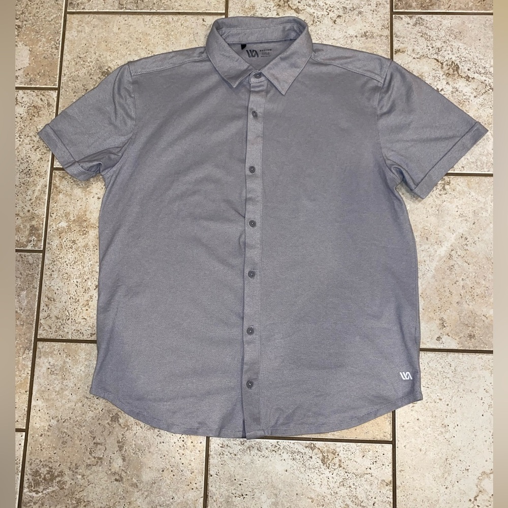Men’s VRST Button Down Shirt, EUC, Light Gray, Medium